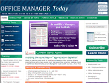 Tablet Screenshot of officemanagertoday.com